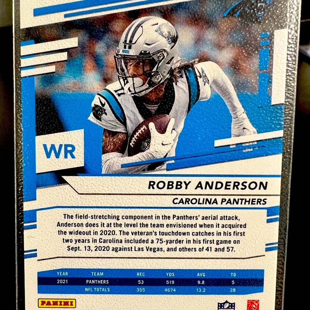 Robbie Anderson 2022 Prestige XtraPoints Red  /449 #43 Carolina Panthers